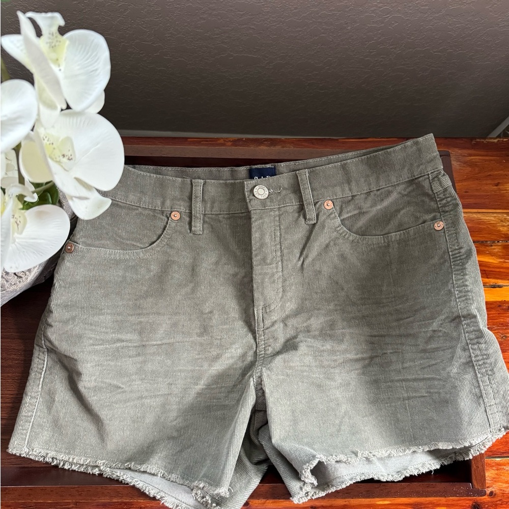 GAP Olive Corduroy Shorts for Women
